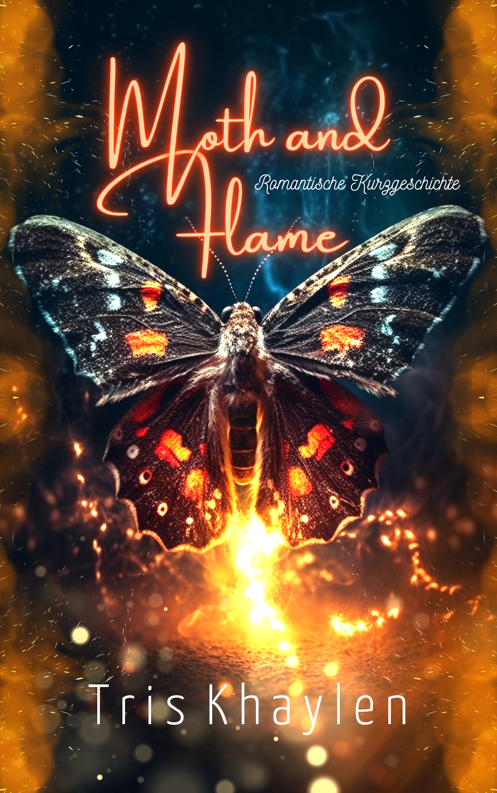 Buchmockup zu Moth & Flame