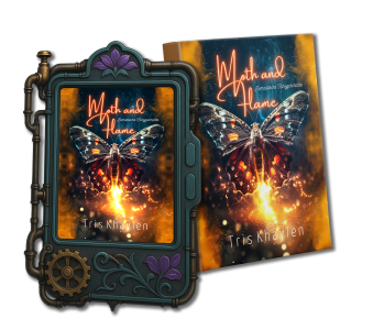 Buchmockup zu Moth & Flame